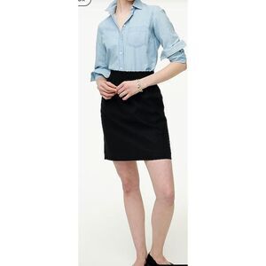 NWT J crew linen cotton blend black skirt size 22 m12